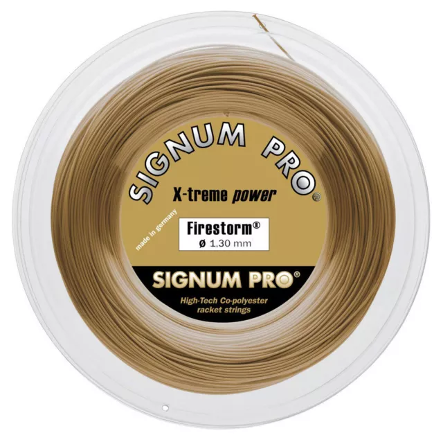Signum Pro - Firestorm 1,30 mm - cuerda de tenis - dorado metálico - carrete - 200 m