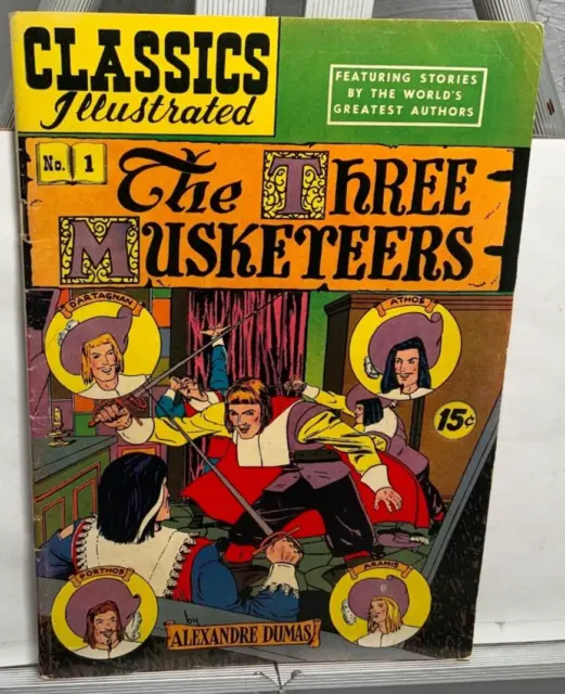 Classics Illustrated: the Three Musketeers #1 Alexandre Dumas 1946