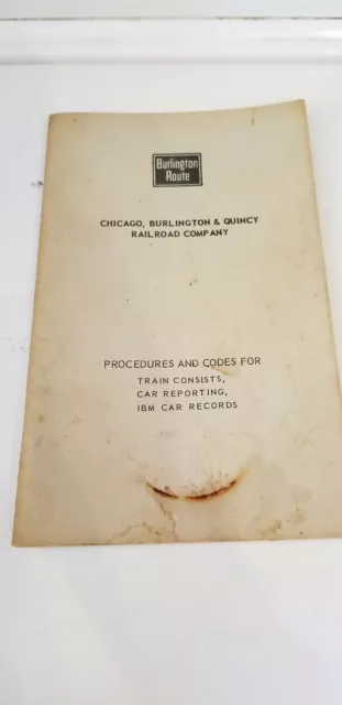 Chicago, Burlington, and Quincy Railroad company procedures book 1961