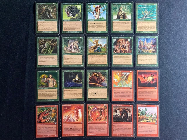 LOT CARTE MAGIC FR BLEU ROUGE NOIR BLANC MULTI EDITION INVASION ODYSS ...