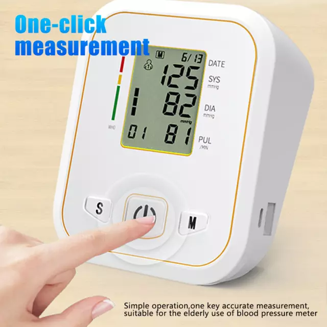 Digital Blood Pressure Monitor Upper Arm Automatic BP Machine Heart Rate Monitor