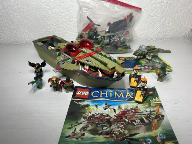 LEGO Legends Of Chima 70006 Craggers Croc-Boot Zentral  Figuren+70126 +BA