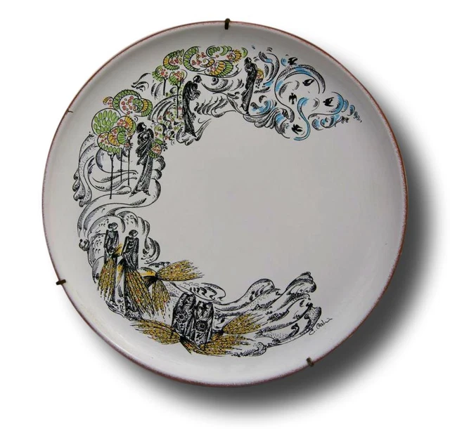 Assiette de Collection en Céramique Design enzo babini Spécimen 2 Vintage
