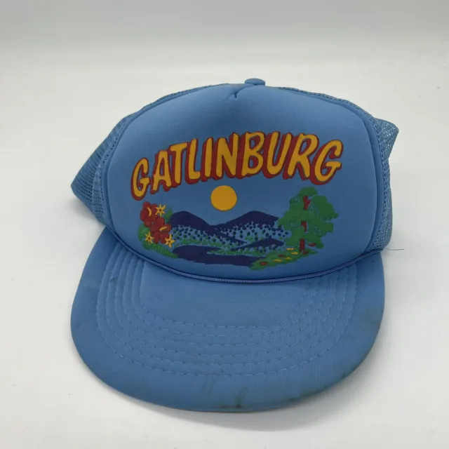 Vintage 80s Gatlinburg Tennessee Tourist SnapBack Trucker Hat Men’s Adjustable