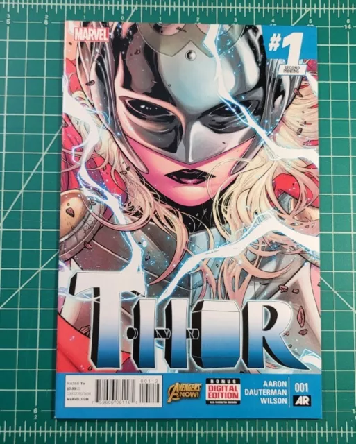 THOR #1 (2015) NM 2nd Printing Blue 1st Key App Jane Foster Thor Marvel Comics