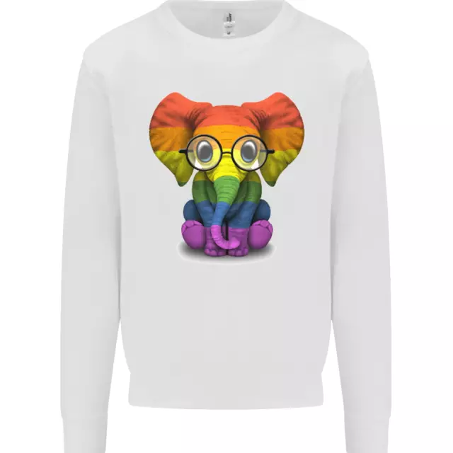 LGBT Elephant Gay Pride Day Awareness Mens Sweatshirt Jumper