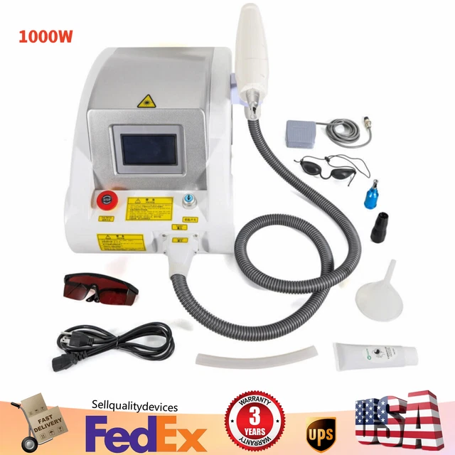 Máquina portátil de eliminación de tatuajes con láser de manchas oscuras de 1000 W máquina de belleza facial EE. UU.