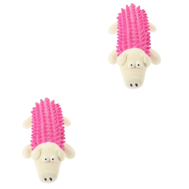 2pcs Quietschende Hund Spielzeughund Kaut Spielzeug Interaktive Welpen