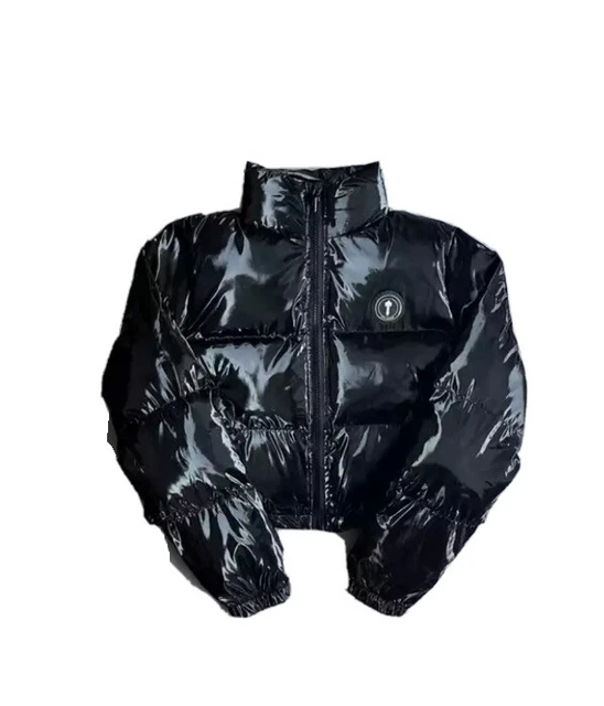 TRAPSTAR LONDON SHINY Black woman Puffer Jacket lucido nero giubbotto