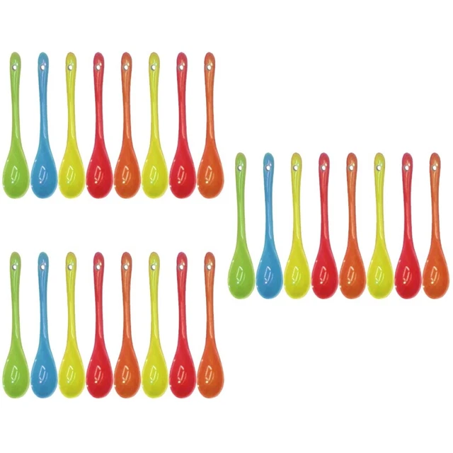 Set 24 pz cucchiai colorati cucchiai cucchiai in porcellana per tè