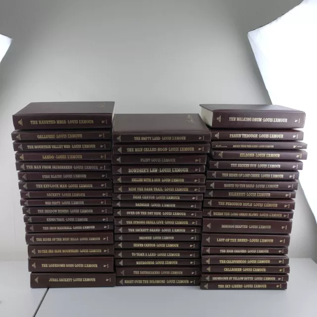 Louis L'Amour Collection Leatherette SACKETT'S Complete 18 Volume Set Good  Cond