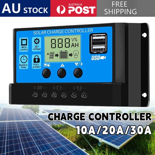 Régulateur De Charge Solaire MPPT 60A – 12V/24V, écran LCD, 2 Ports USB, Orange