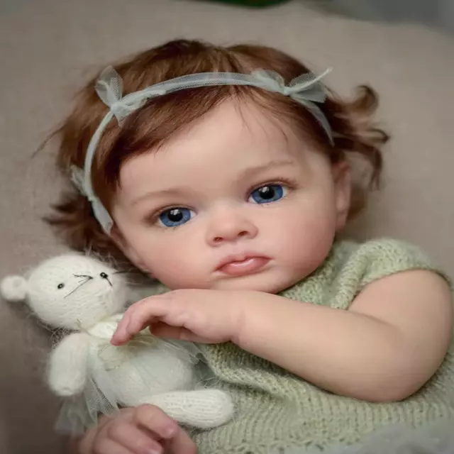 22" Reborn Dolls Baby Silicone Vinyl Handmade Realistic Newborn Doll Xmas Gift