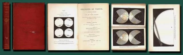 1875 TRANSITS OF VENUS-R.A.Proctor/Astronomy/20 Plates &38 woodcuts/2nd Ed/VG+