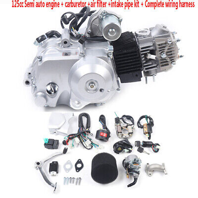 125cc Engine Motor with Kit Semi Auto Electric Start 3+1 Reverse for ATV GO KART 3