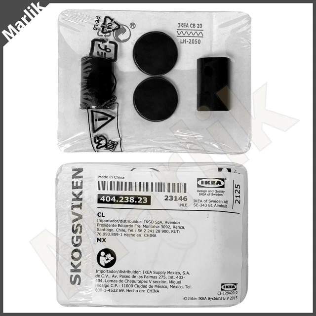 Ikea SKOGSVIKEN Wall Hook Concealed Hardware No Visible Screws Black/1 Pair, New