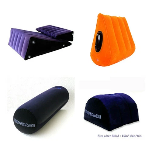 Canapé-lit Gonflable Sexuel Bleu - Coussin D'air Portable - Dimensions 150x61x50 Cm