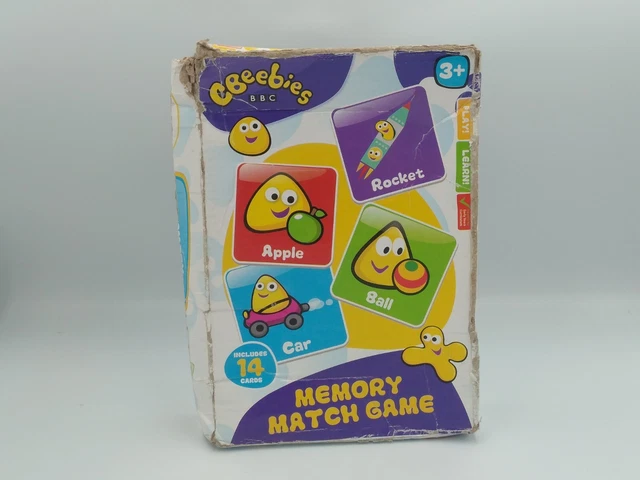 CBEEBIES MEMORY MATCH Game Age 3+,14 Cards Colour & Shape Recognition £ ...
