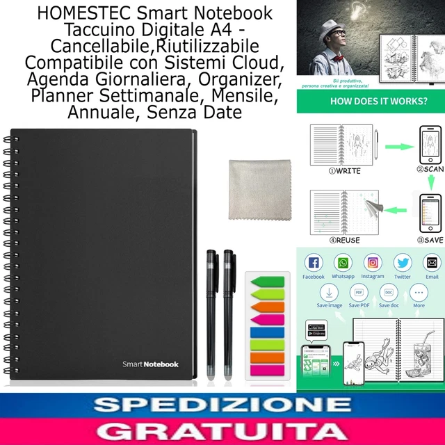 Quaderno Riscrivibile Dreiklang Be Smart - A5 Righe E Puntinato, Con App E Penna