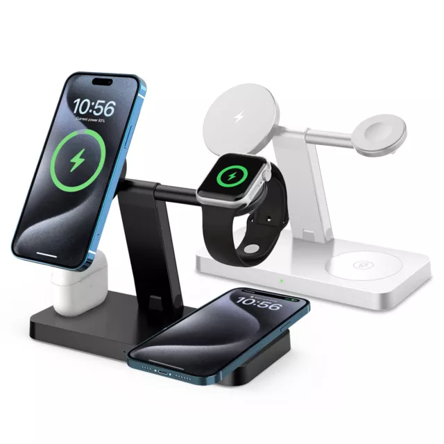 Wireless Charger 4in1 Fast Dock Charging Station For Apple Watch iPhone 15 14 13