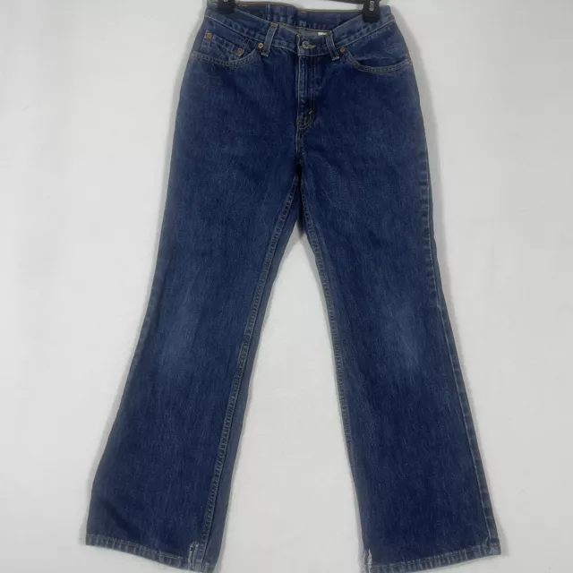 Levi's Strauss 517 Boot Cut Slim Fit blue denim jeans sz 9 jr. 9S 29x29 USA made