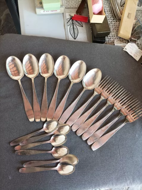 Vecchio Servizio Di Posate In Argento Platura BSF 90