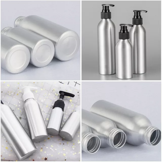 Paquete de 4 piezas dispensadoras de botellas de aluminio botellas dispensador de champú