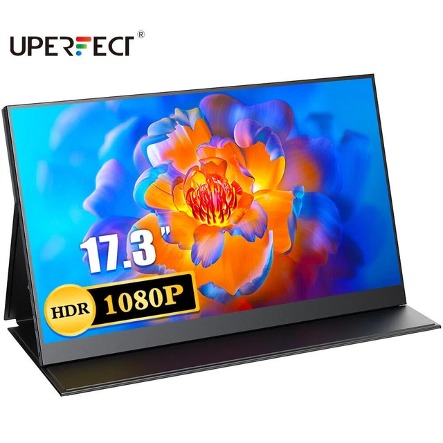 1080P Tragbarer Monitor, UPERFECT 17,3 Zoll Portable Display 1920 * 1080 IPS FHD