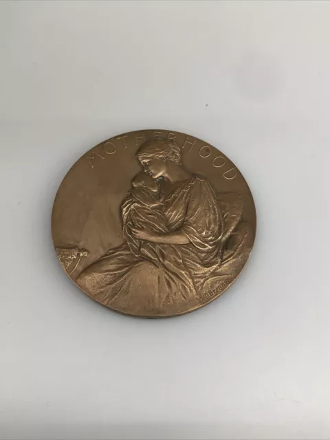 MOTHERHOOD Bronze Medal Gem BU by Victor David Brenner VDB Medallic Art Co MACO