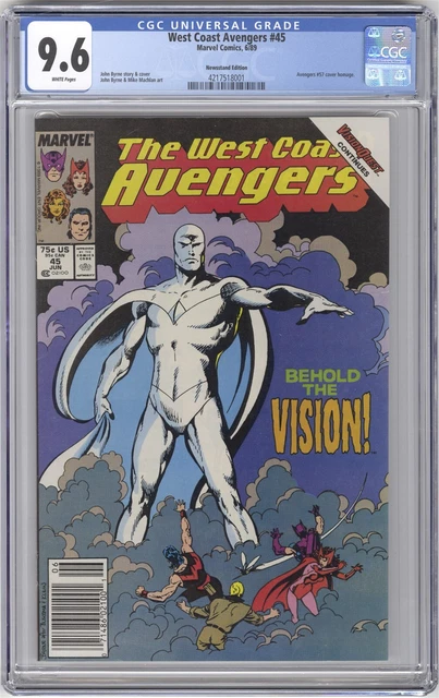 West Coast Avengers #45 CGC 9.6 HIGH GRADE Marvel Comic KEY 1st White Vision App