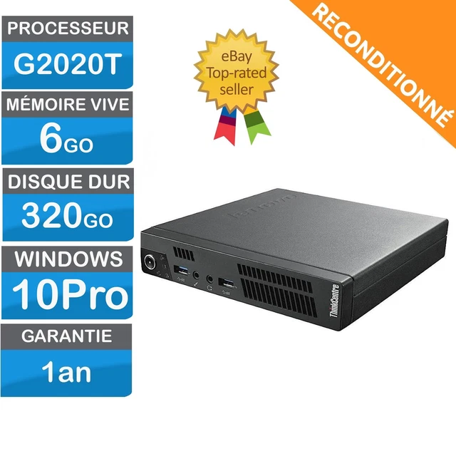 Lenovo Tiny PC M72e - Format compact, HDD 320Go, Windows 10