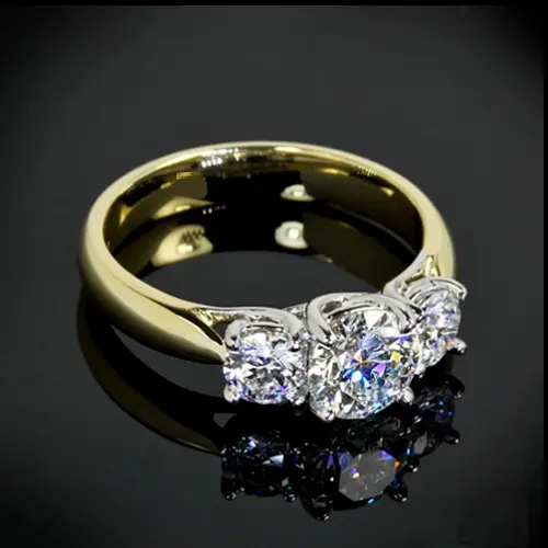 2.00Ct Round Cut Lab Created Diamond Women's Wedding Ring 14K Yellow Gold Finish