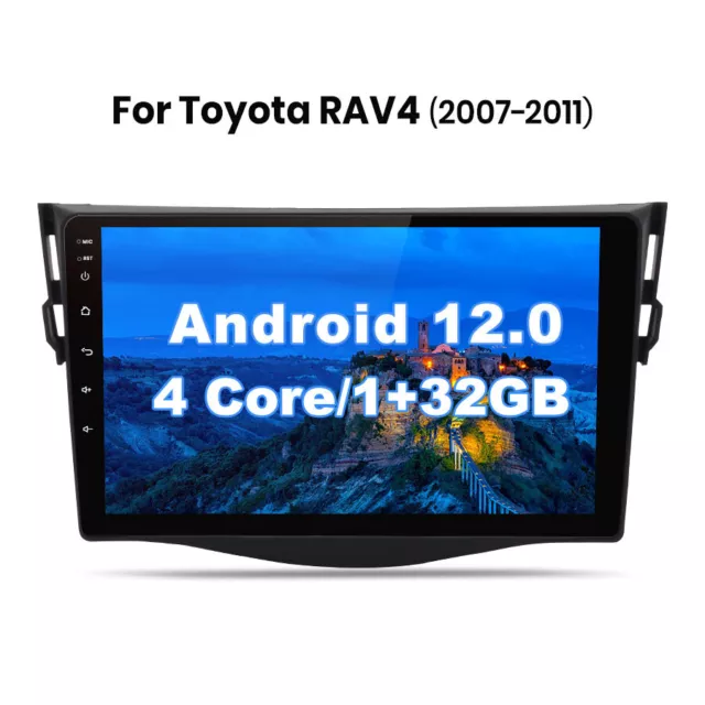 For Toyota RAV4 2007-2011 9'' Android 12 Car Stereo Radio GPS Sat Navi WIFI DAB+
