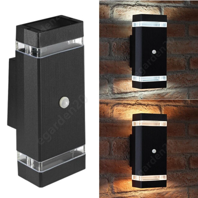 PIR MOTION SENSOR Double Up Down Outdoor Wall Security Light Outside