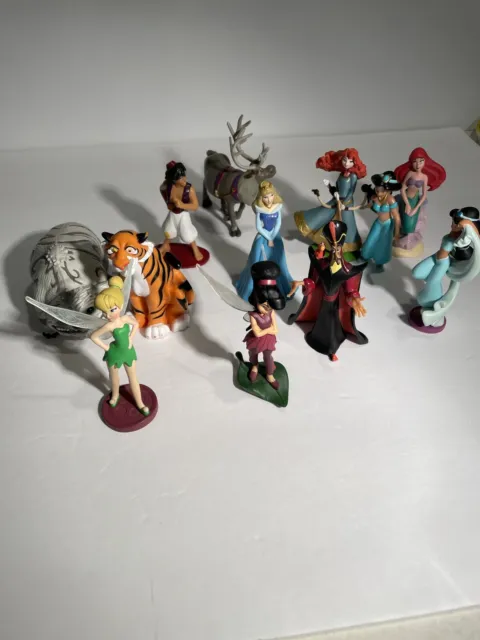 12) Disney PVC Figures, Cake Toppers