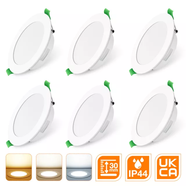 6X 5W 7W 10W Recessed LED Ceiling Lights Ultra Slim Flat Panel Spot Lights IP44