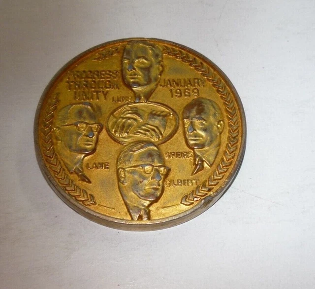 1969-TOKEN-MEDAL-UNITED TRANSPORTATION UNION-PROGRESS Through Unity $9.