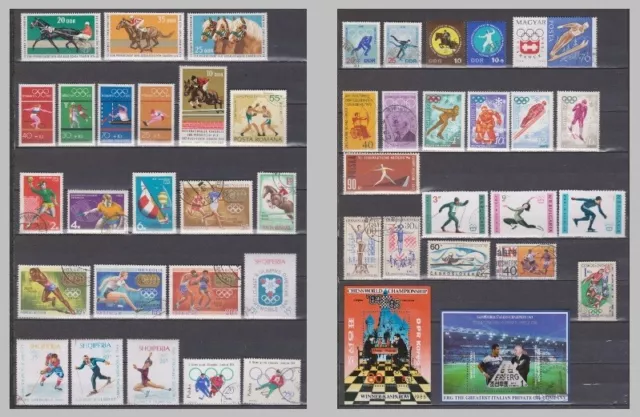 Collection SPORT on stamps - see photos