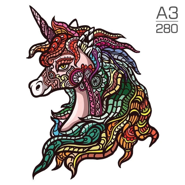 Unicorn Wooden Puzzle Jigsaw Toys Adults Kids Birthday Gifts Interactive Games 10