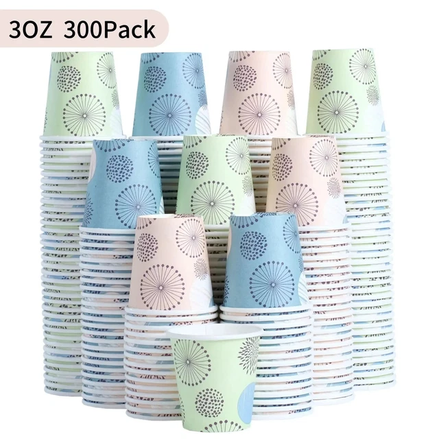 Lamosi 300 Pack 3oz/5oz Disposable For Bathroom Cups,Small Paper Mouthwash Cups