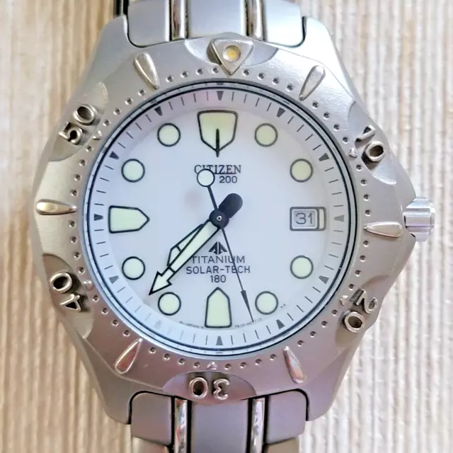 CITIZEN ECO DRIVE Solar Tech 180 WR200 Titanium Men s Wristwatch EUR 41 65 PicClick IT