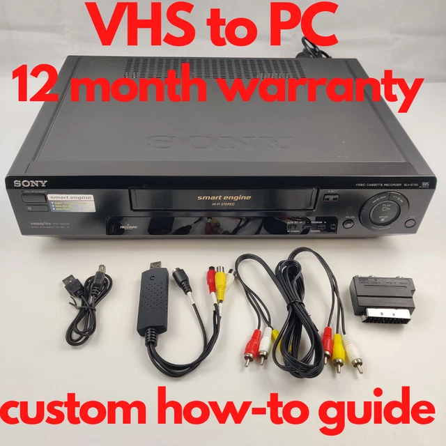VHS VIDEO PLAYER / Recorder Kit Convert Copy VHS Tape To DVD, PC
