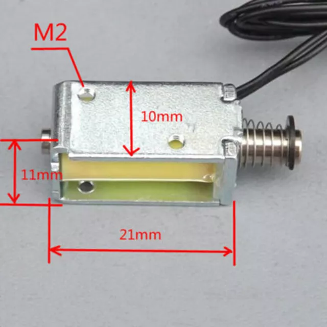 12V DC suction micro electromagnet spring push pull type rod solenoid magn$j