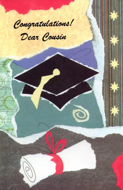 Nice GRADUATION Card FOR COUSIN, Congratulations by Popular Greetings + Envelope