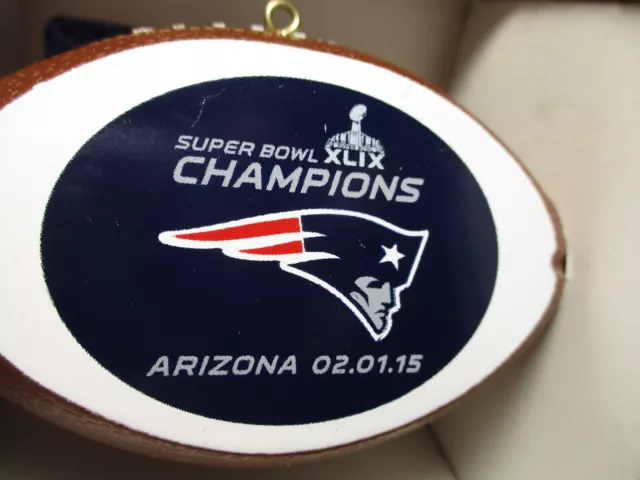 New England Patriots mini replica Ornament NFL Super Bowl Champions 02.01.15