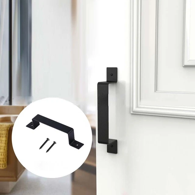 Barn Door Handles Black Heavy Duty Gate Garage Shed Home Door Pulls Sliding Tool