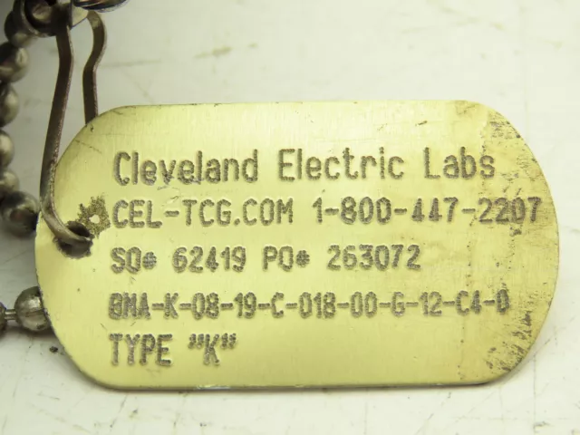 Cleveland Electric BMA-K-08 Base Metal Pipe Thermocouple 3/4" NPT Type K 18" 2