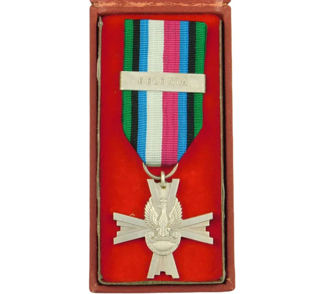 1534 WW2 POLISH Cross Of Combat Action Poland Bolonia Bar 136.13
