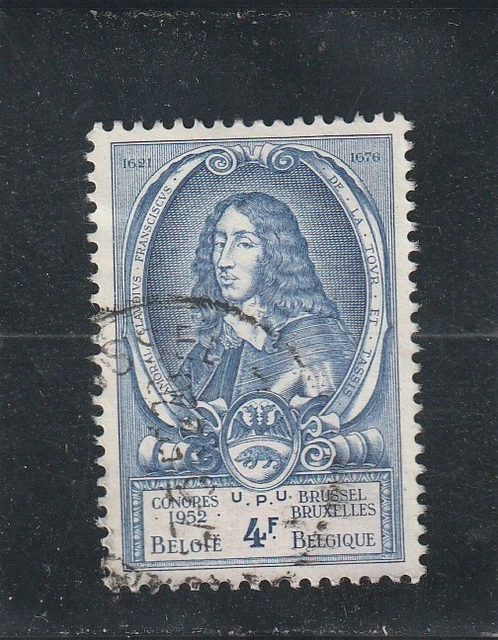 L5351 BELGIQUE timbre Y&T N° 885 de 1952 " Lamoral II claude François " Oblitéré