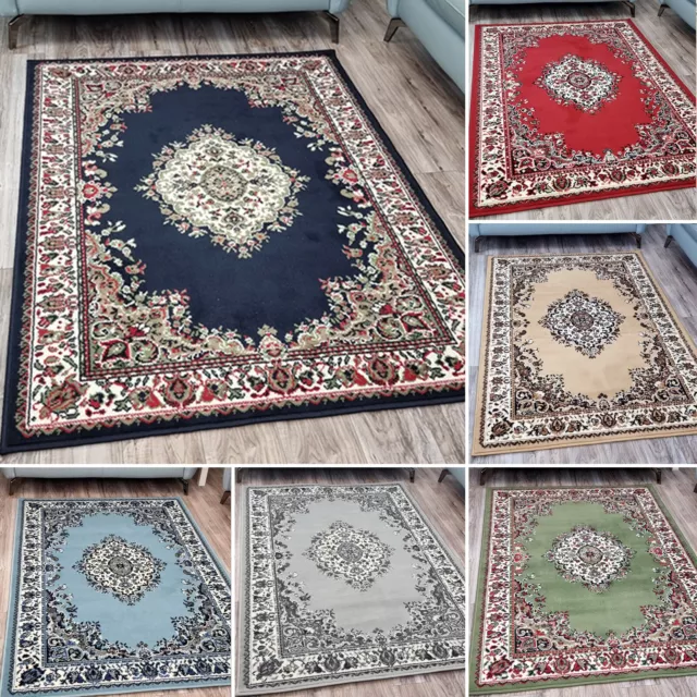 Vintage Rugs  Large Small Traditional Classic Pattern Soft Living Room Carpets